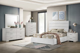 Felicity 53-inch Upholstered Full Platform Bed White - Tampa Furniture Outlet