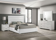 Tampa Furniture Outlet - Coaster - Felicity 4-piece Eastern King Bedroom Set White High Gloss - 203511KE-S4