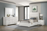 Tampa Furniture Outlet - Coaster - Felicity 4-piece Twin Bedroom Set White High Gloss - 203511T-S4