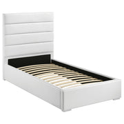 Tampa Furniture Outlet - Coaster - Felicity 53-inch Upholstered Twin Platform Bed White - 203511T
