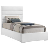 Felicity 53-inch Upholstered Twin Platform Bed White - Tampa Furniture Outlet