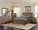 Kauffman 5-piece California King Bedroom Set Washed Taupe - Tampa Furniture Outlet