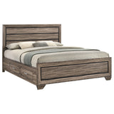 Kauffman Wood California King Storage Panel Bed Washed Taupe - Tampa Furniture Outlet