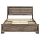 Kauffman Wood California King Storage Panel Bed Washed Taupe - Tampa Furniture Outlet