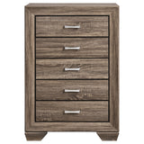 Kauffman 5-piece Queen Bedroom Set Washed Taupe - Tampa Furniture Outlet