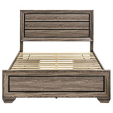 Kauffman Wood Queen Storage Panel Bed Washed Taupe - Tampa Furniture Outlet