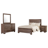Tampa Furniture Outlet - Coaster - Kauffman 4-piece Eastern King Bedroom Set Washed Taupe - 204191KE-S4