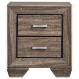 Kauffman 4-piece Eastern King Bedroom Set Washed Taupe - Tampa Furniture Outlet