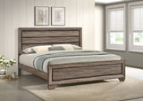Kauffman Wood Eastern King Panel Bed Washed Taupe - Tampa Furniture Outlet