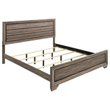 Tampa Furniture Outlet - Coaster - Kauffman Wood Eastern King Panel Bed Washed Taupe - 204191KE