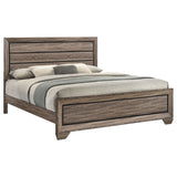 Kauffman Wood Eastern King Panel Bed Washed Taupe - Tampa Furniture Outlet
