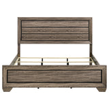 Kauffman Wood Eastern King Panel Bed Washed Taupe - Tampa Furniture Outlet