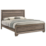 Kauffman Wood California King Panel Bed Washed Taupe - Tampa Furniture Outlet