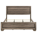 Kauffman Wood California King Panel Bed Washed Taupe - Tampa Furniture Outlet