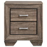 Kauffman 5-piece Queen Bedroom Set Washed Taupe - Tampa Furniture Outlet