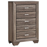 Kauffman 5-piece Queen Bedroom Set Washed Taupe - Tampa Furniture Outlet