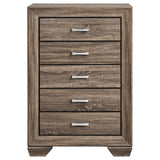 Kauffman 5-piece Queen Bedroom Set Washed Taupe - Tampa Furniture Outlet