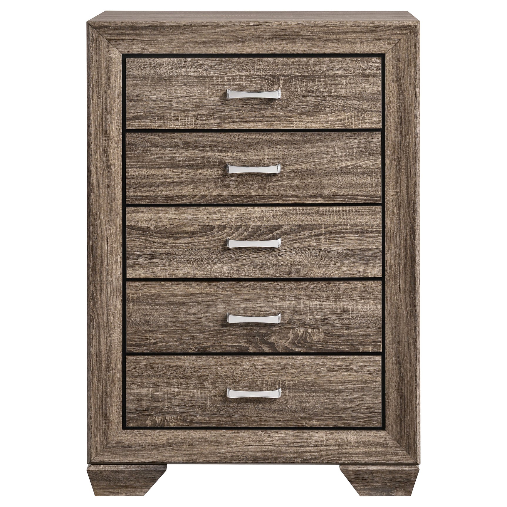 Kauffman 5-piece Queen Bedroom Set Washed Taupe - Tampa Furniture Outlet