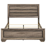 Kauffman Wood Queen Panel Bed Washed Taupe - Tampa Furniture Outlet