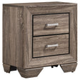 Tampa Furniture Outlet - Coaster - Kauffman 2-drawer Nightstand Washed Taupe - 204192