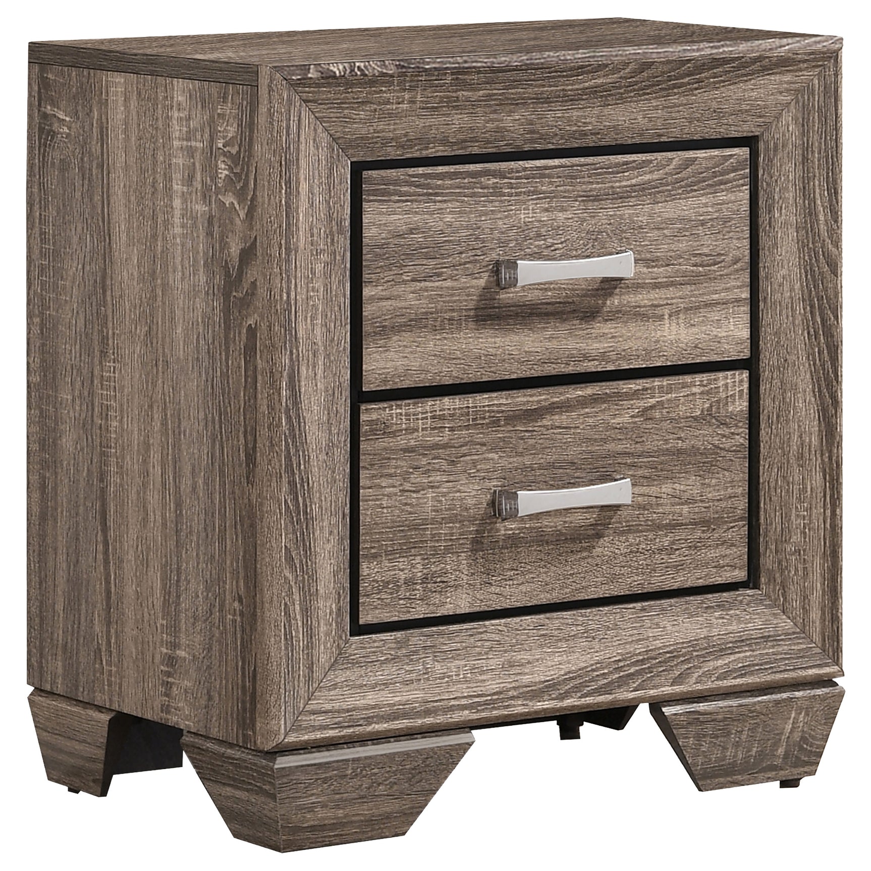 Tampa Furniture Outlet - Coaster - Kauffman 2-drawer Nightstand Washed Taupe - 204192