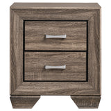 Kauffman 2-drawer Nightstand Washed Taupe - Tampa Furniture Outlet