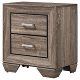 Kauffman 2-drawer Nightstand Washed Taupe - Tampa Furniture Outlet