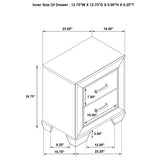 Kauffman 2-drawer Nightstand Washed Taupe - Tampa Furniture Outlet