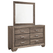 Tampa Furniture Outlet - Coaster - Kauffman 6-drawer Dresser with Mirror Washed Taupe - 204193M