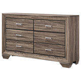 Kauffman 6-drawer Dresser Washed Taupe - Tampa Furniture Outlet