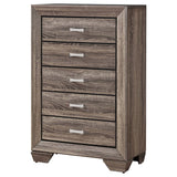 Kauffman 5-drawer Bedroom Chest Washed Taupe - Tampa Furniture Outlet