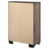 Kauffman 5-drawer Bedroom Chest Washed Taupe - Tampa Furniture Outlet