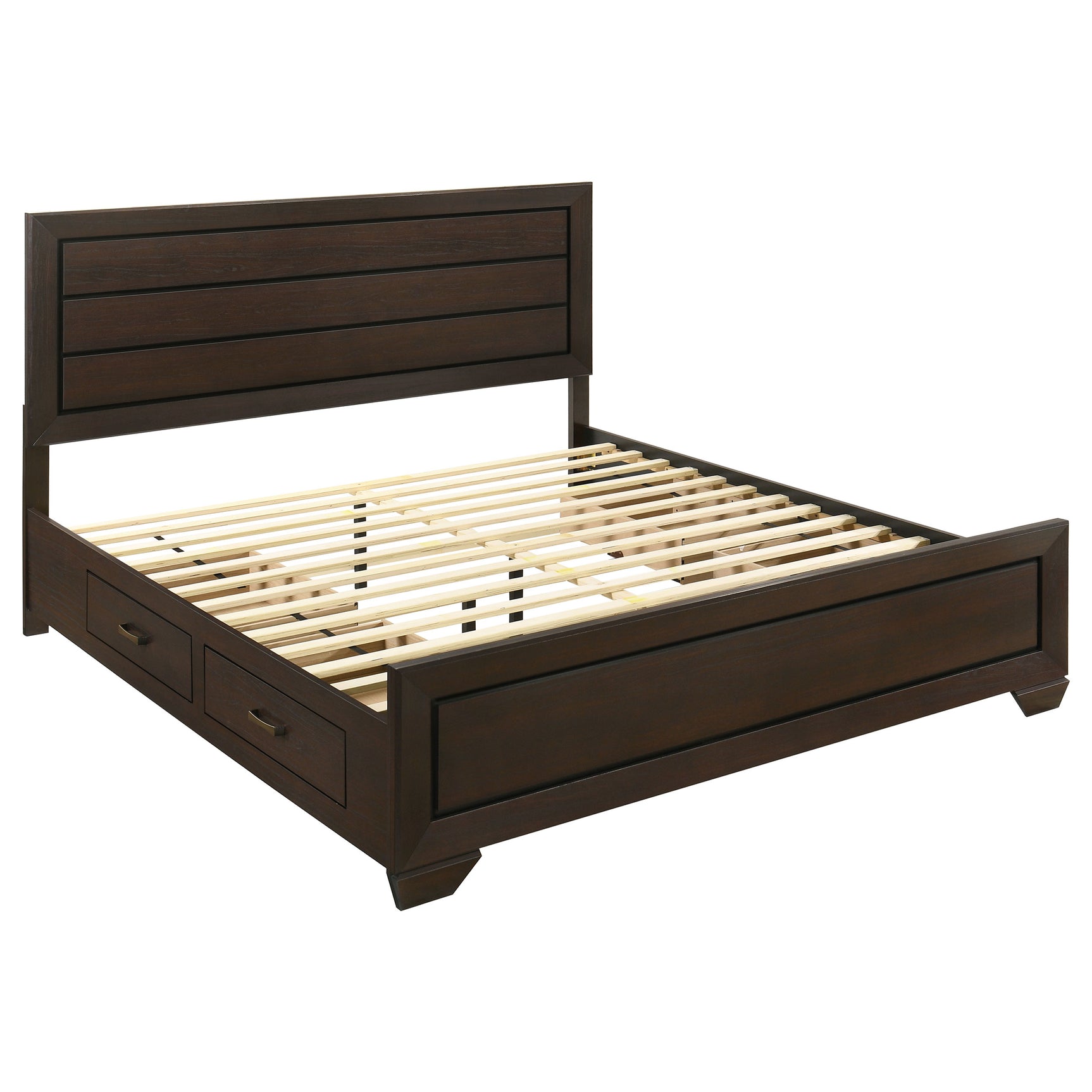 Kauffman 5-piece Eastern King Bedroom Set Dark Cocoa - Tampa Furniture Outlet