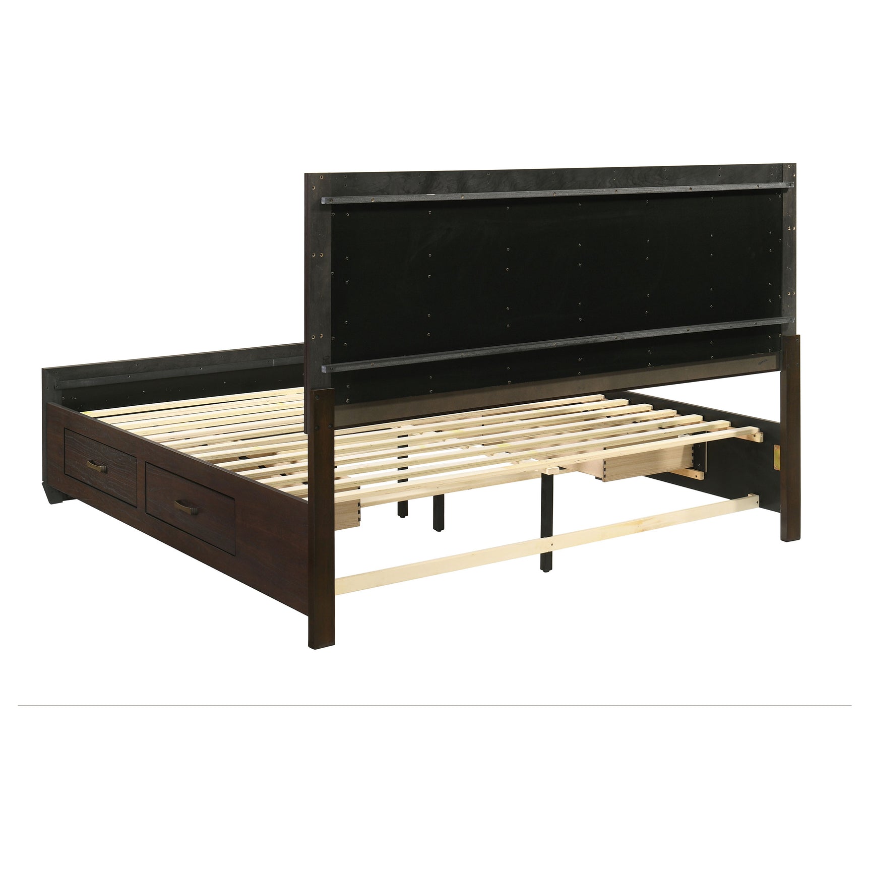 Kauffman 5-piece Eastern King Bedroom Set Dark Cocoa - Tampa Furniture Outlet