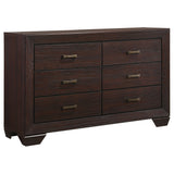 Kauffman 5-piece Eastern King Bedroom Set Dark Cocoa - Tampa Furniture Outlet