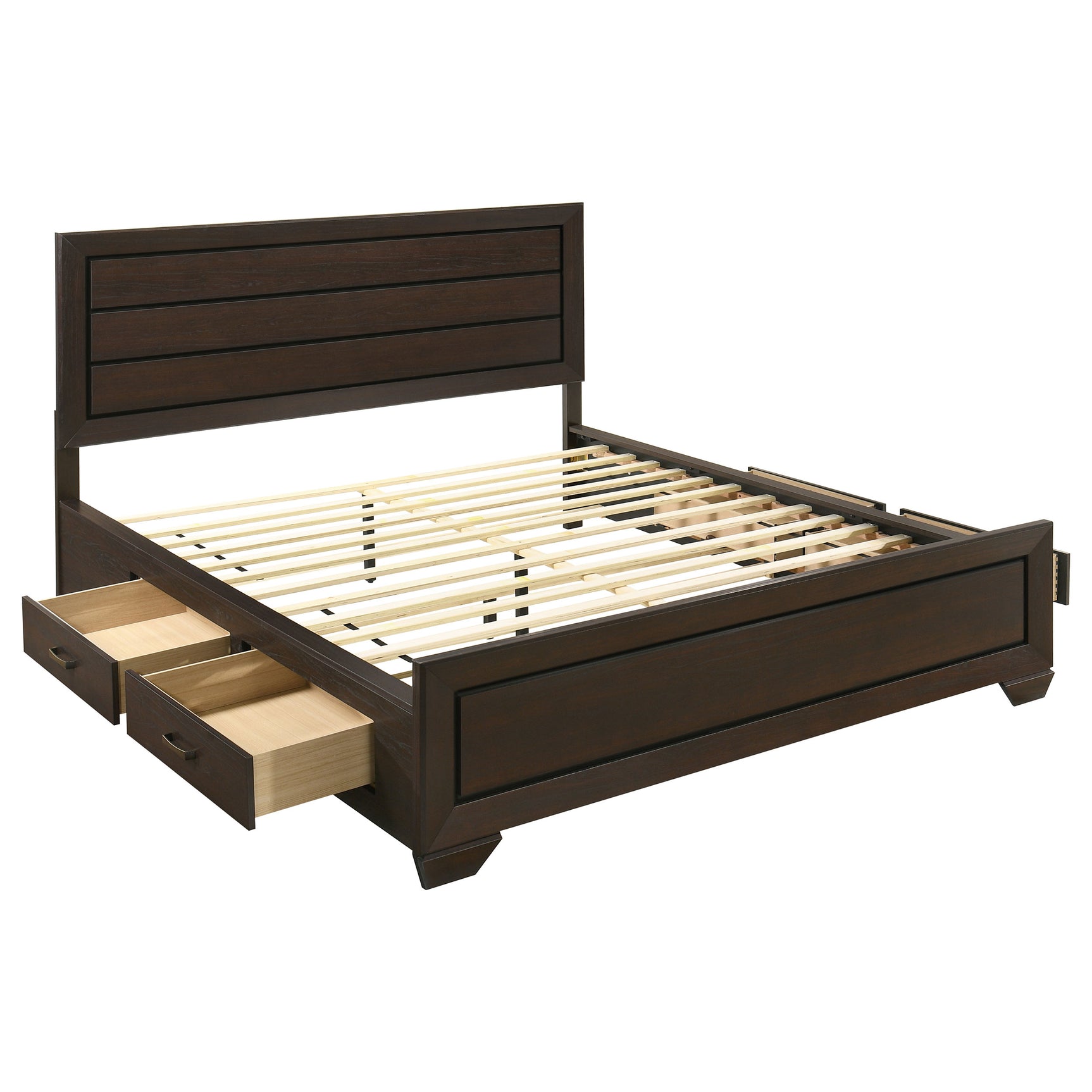 Tampa Furniture Outlet - Coaster - Kauffman Wood California King Storage Panel Bed Dark Cocoa - 204390KW