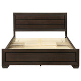 Kauffman Wood California King Storage Panel Bed Dark Cocoa - Tampa Furniture Outlet