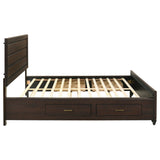 Kauffman Wood California King Storage Panel Bed Dark Cocoa - Tampa Furniture Outlet