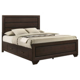 Kauffman Wood Queen Storage Panel Bed Dark Cocoa - Tampa Furniture Outlet