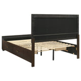 Kauffman Wood Queen Storage Panel Bed Dark Cocoa - Tampa Furniture Outlet