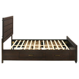 Kauffman Wood Queen Storage Panel Bed Dark Cocoa - Tampa Furniture Outlet