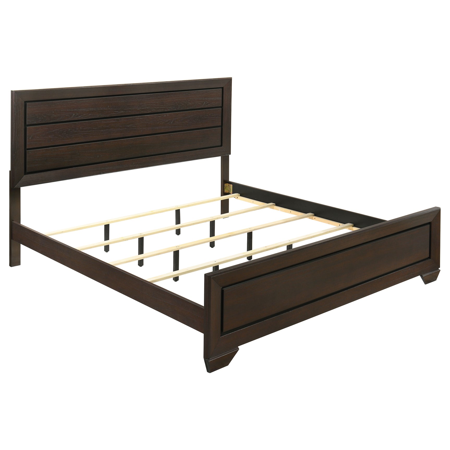 Kauffman 4-piece Eastern King Bedroom Set Dark Cocoa - Tampa Furniture Outlet