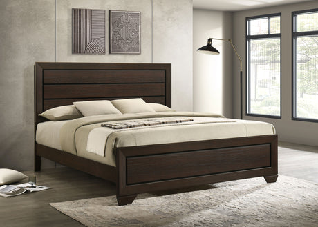 Kauffman Wood Eastern King Panel Bed Dark Cocoa - Tampa Furniture Outlet