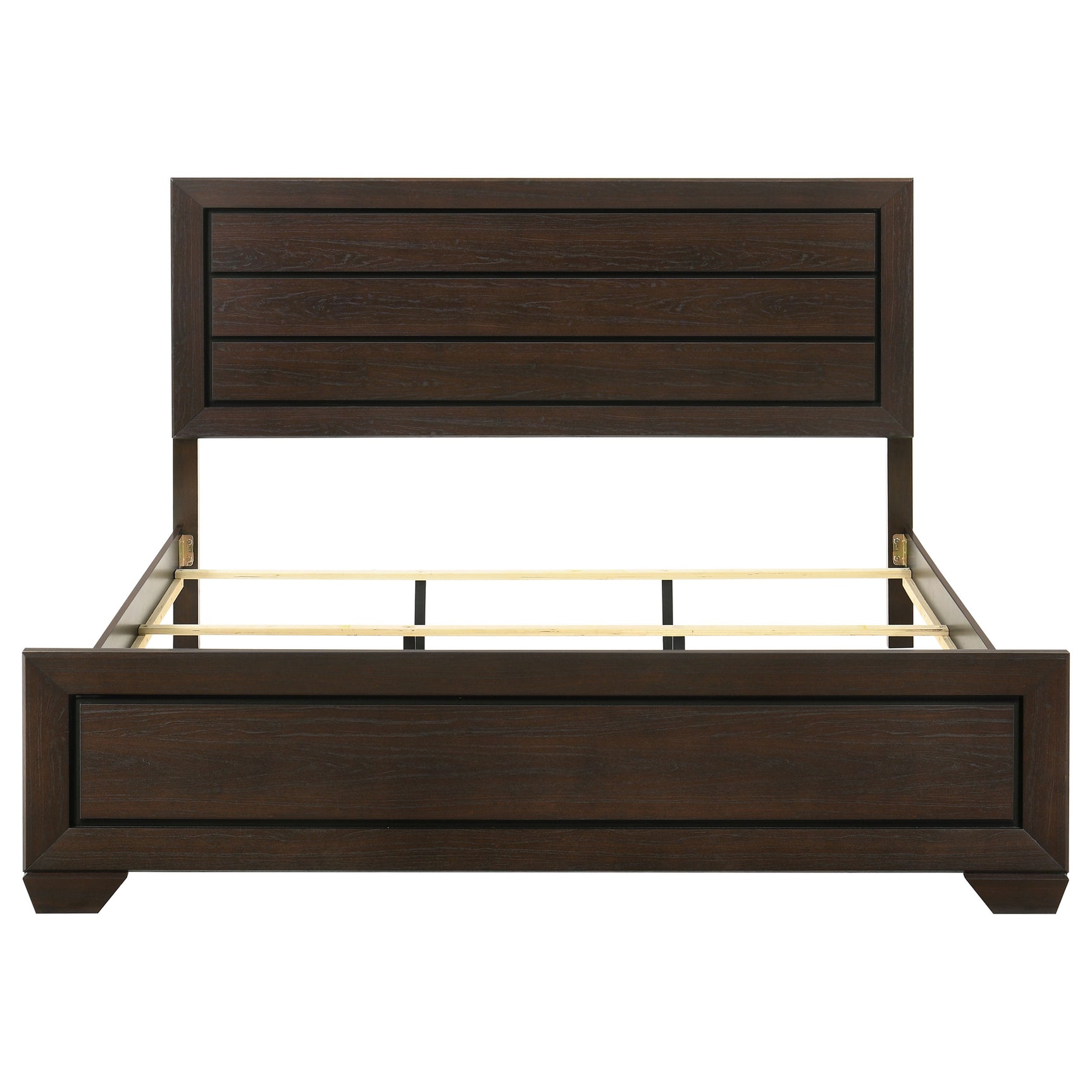 Kauffman Wood Eastern King Panel Bed Dark Cocoa - Tampa Furniture Outlet