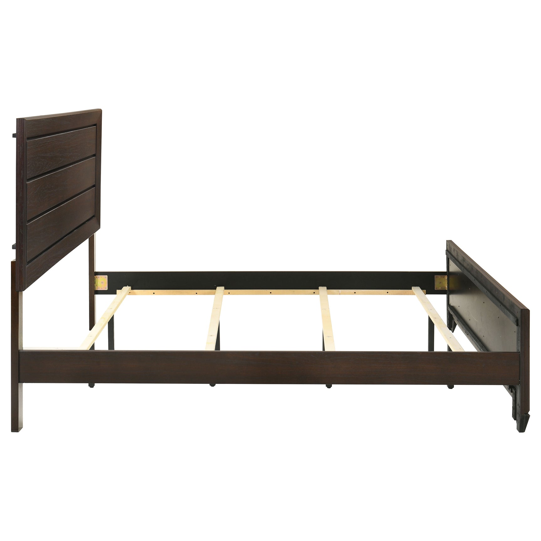 Kauffman Wood Eastern King Panel Bed Dark Cocoa - Tampa Furniture Outlet