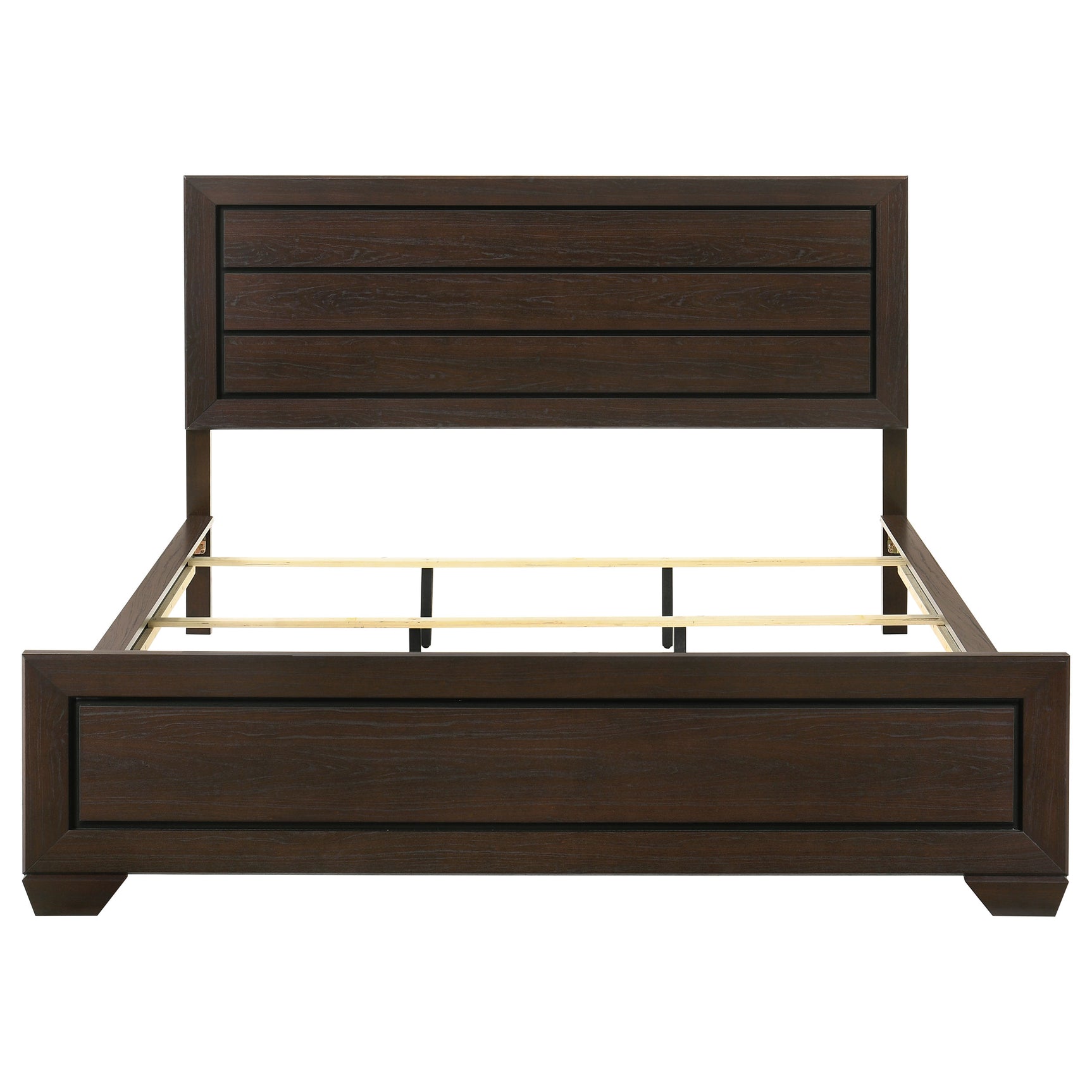 Kauffman Wood California King Panel Bed Dark Cocoa - Tampa Furniture Outlet