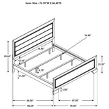 Kauffman Wood California King Panel Bed Dark Cocoa - Tampa Furniture Outlet