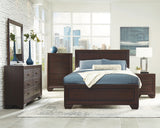Kauffman Wood California King Panel Bed Dark Cocoa - Tampa Furniture Outlet