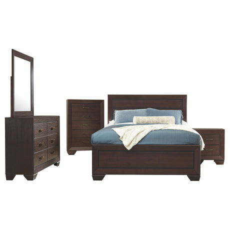 Kauffman 5-piece Queen Bedroom Set Dark Cocoa - Tampa Furniture Outlet