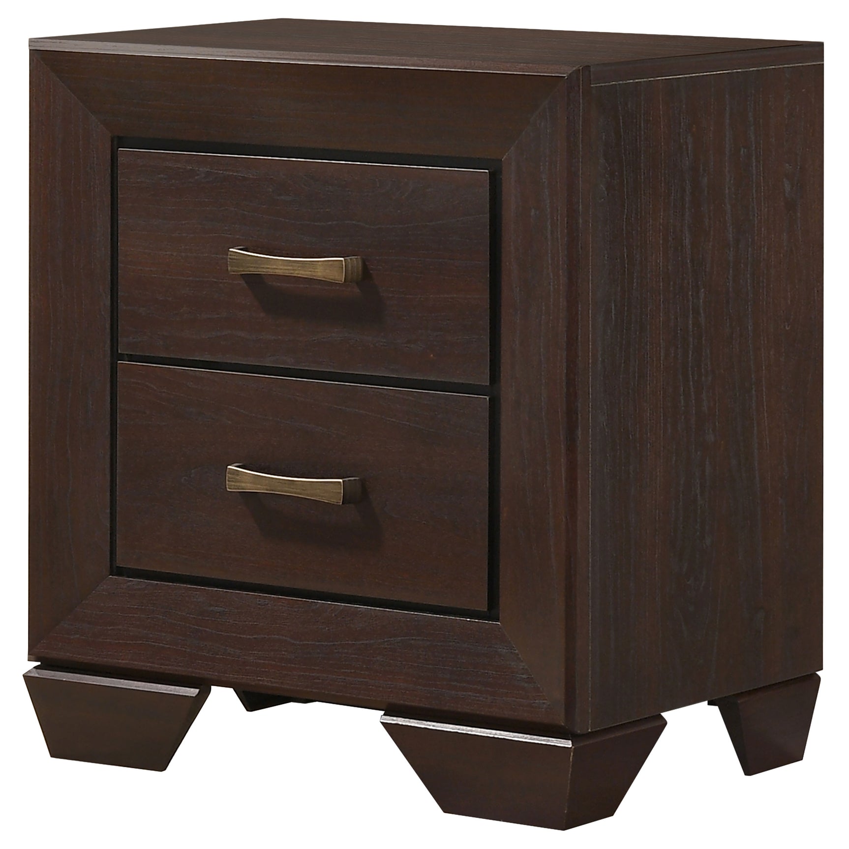 Kauffman 2-drawer Nightstand Dark Cocoa - Tampa Furniture Outlet